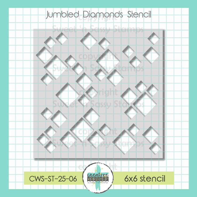 Creative Worship Jumbled Diamonds Stencil cws-st-25-06