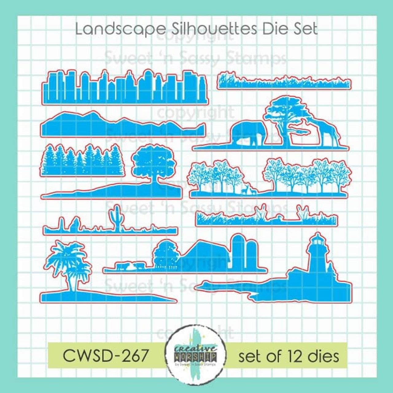 Creative Worship Landscape Silhouettes Dies cwsd-267