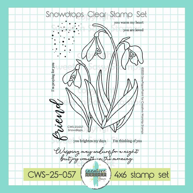 Creative Worship Snowdrops Clear Stamps cws-25-057