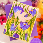 Simon Says Stamp Embossing Folder Crocus Field sf607 Beautiful Moments Easter Card | color-code:ALT01