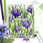 Simon Says Stamp Embossing Folder Crocus Field sf607 Beautiful Moments Spring Card | color-code:ALT04