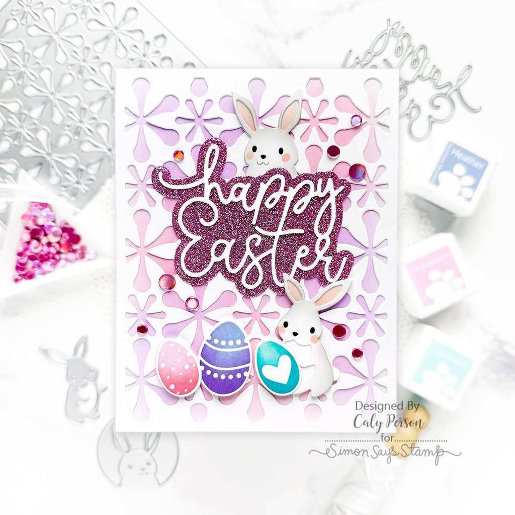 Simon Says Stamp Cuddly Bunny Wafer Dies s1000 Rain or Shine Easter Card | color-code:ALT03