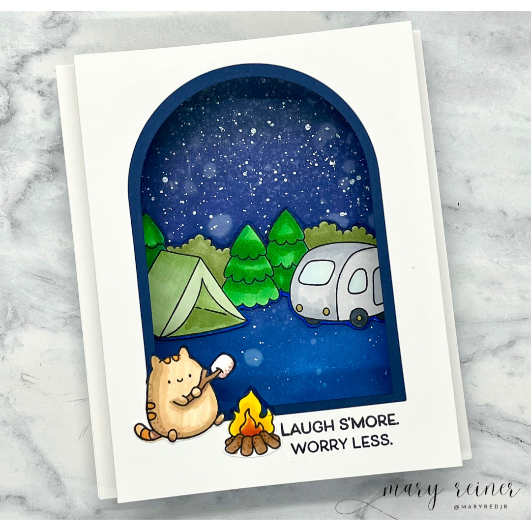 Simon Says Stamp Cute Campers Wafer Dies 1376sdc Happy Camper Laugh Card