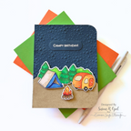 Simon Says Stamp Cute Campers Wafer Dies 1376sdc Happy Camper Birthday Card