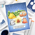 Simon Says Stamp Cute Campers Wafer Dies 1376sdc Happy Camper Friend Card | color-code:ALT06