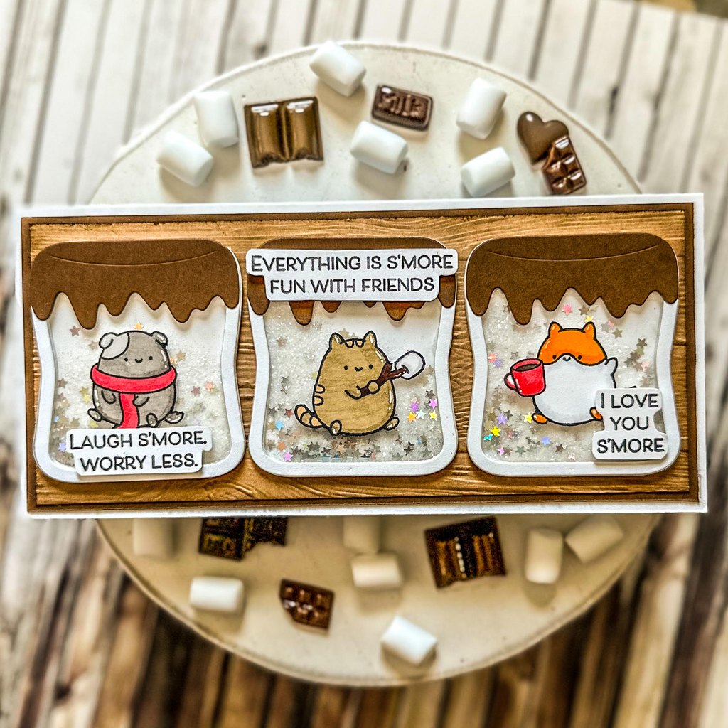 Simon Says Stamps and Dies Cute Campers set1024cc Happy Camper S'Mores Card