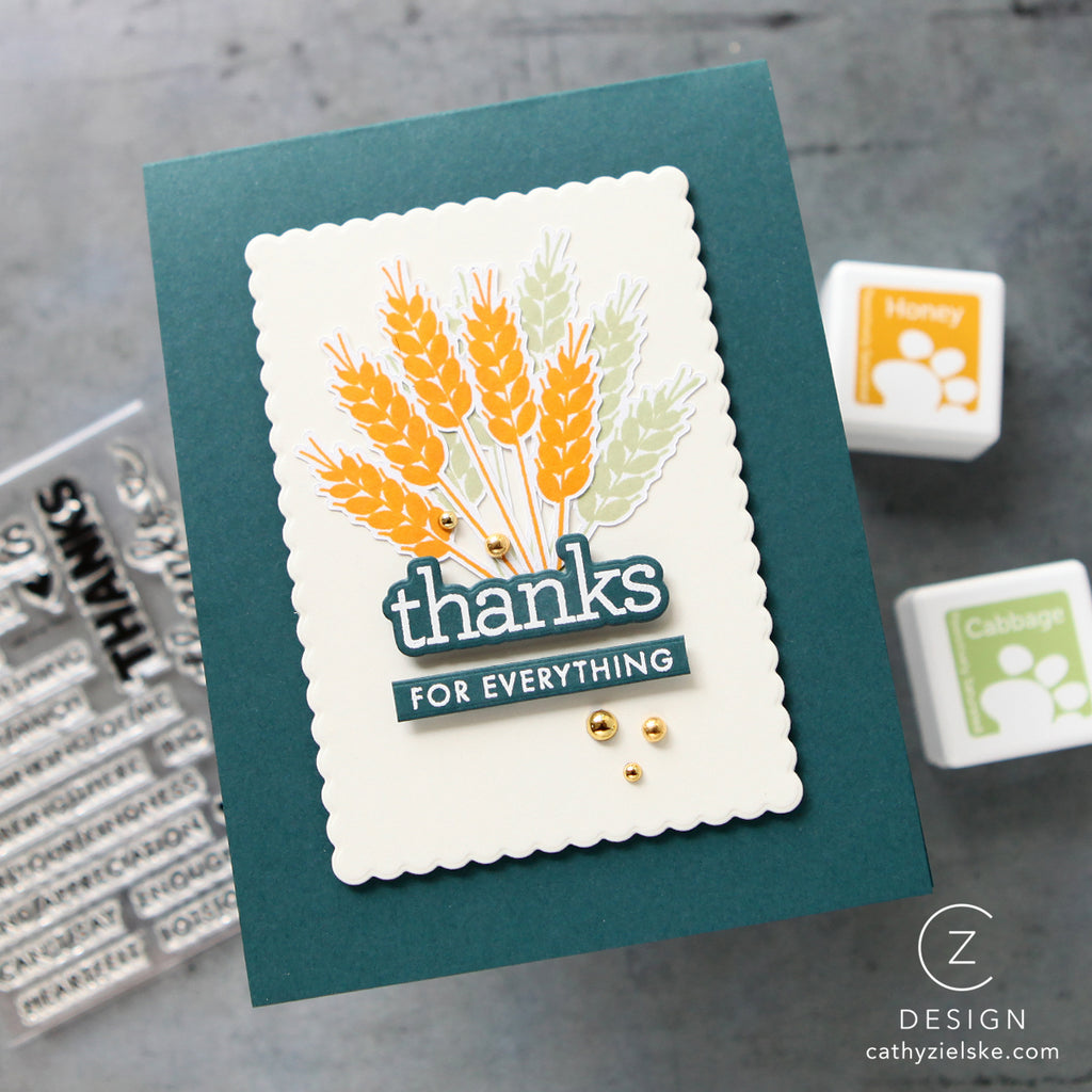 CZ Design Clear Stamps Small Thanks cz66c Thanks Card | color-code:ALT02