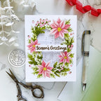 Hero Arts Color Layering Poinsettia Window Stencils SA249 season's greetings