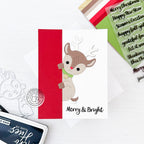Hero Arts Holiday Season Messages Clear Stamp and Die Set SB373 reindeer