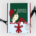 Hero Arts Fancy Cuts Dies Peeking Elf df145 season's greetings
