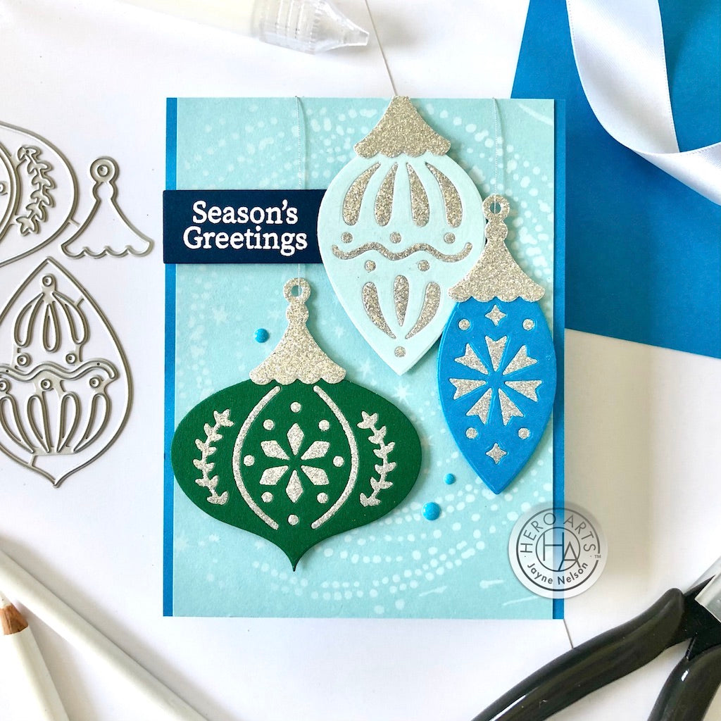 Hero Arts Fancy Cuts Dies Ornament df162 season's greetings
