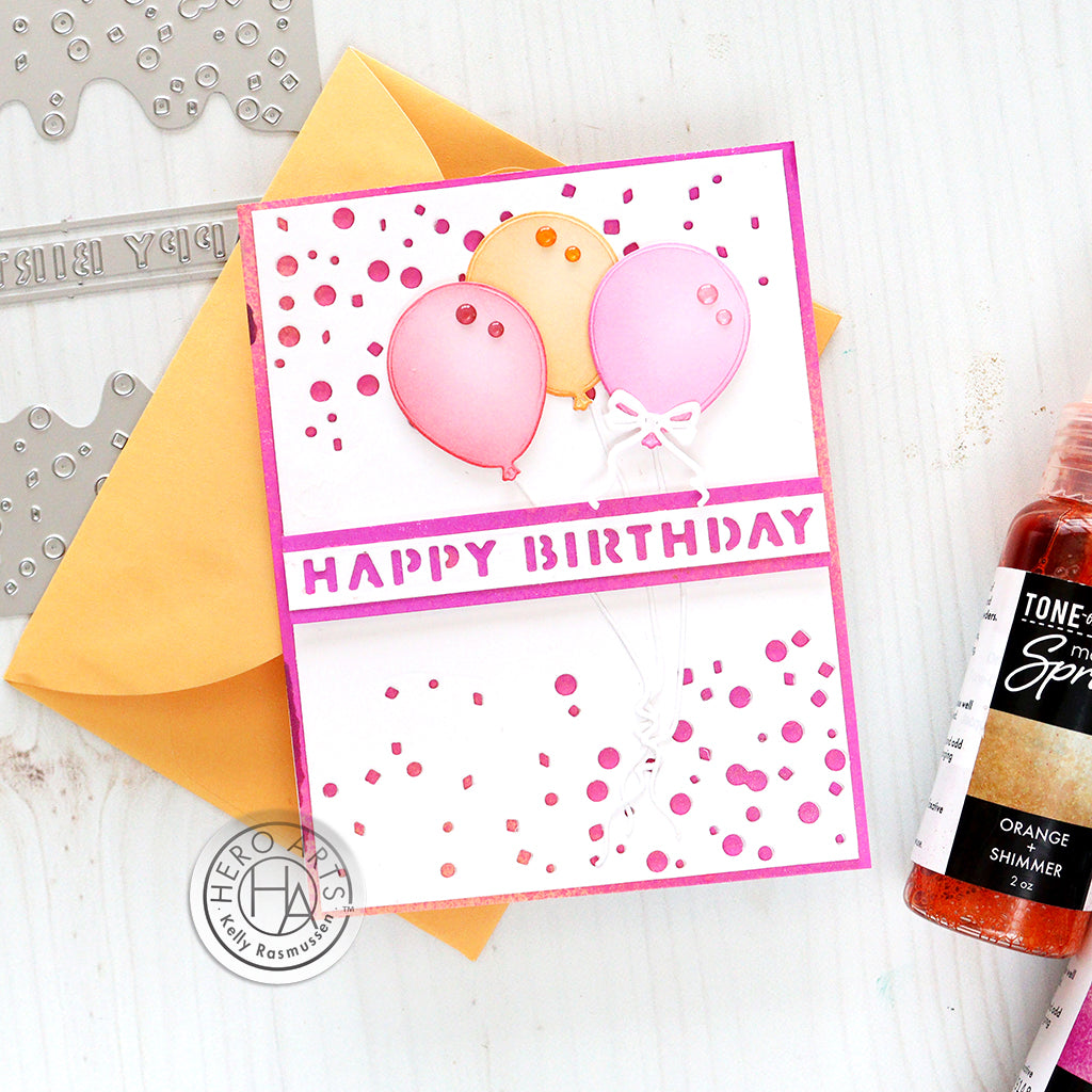 Hero Arts Fancy Cuts Die Hooray Birthday Cover Plate df207 happy birthday
