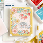 Pinkfresh Studio Clear With Gold Dust Gems pf154es Happy Moments Card