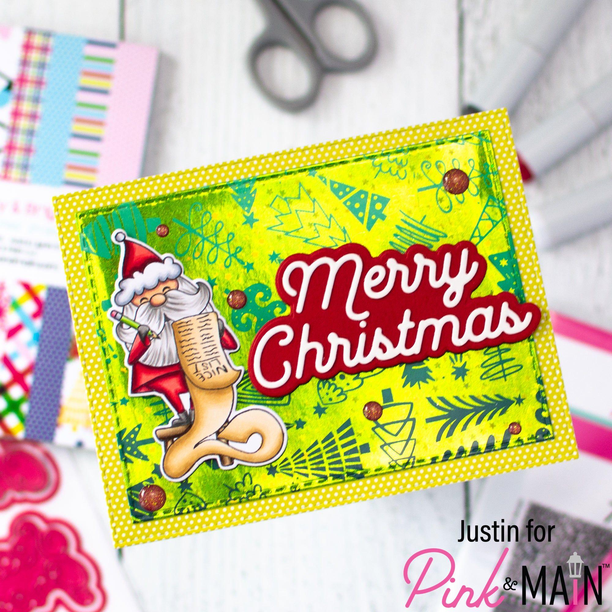 Pink and Main Silly Santas Dies pnm562 merry christmas