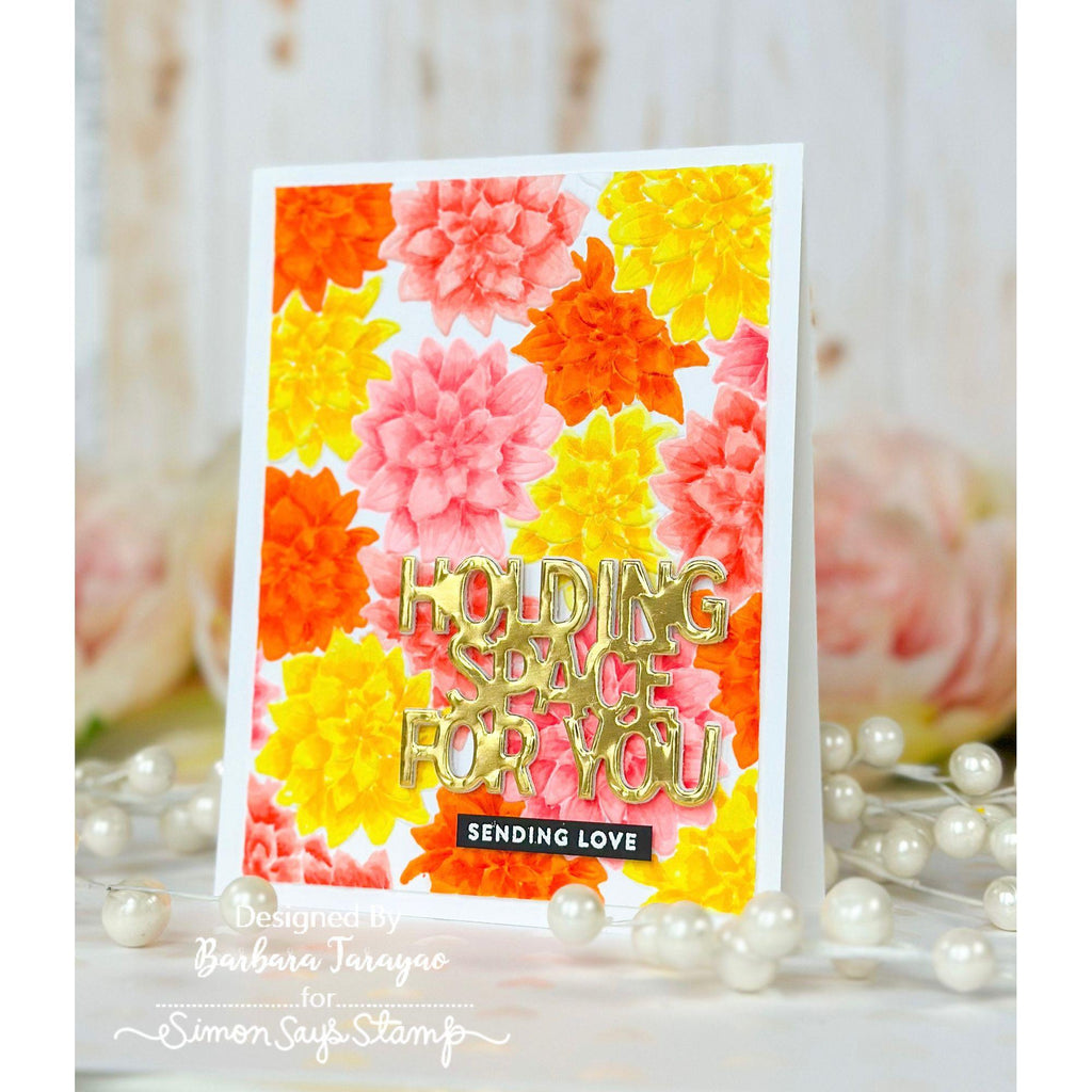 Simon Says Stamp Embossing Folder And Dies Dahlia Delights sfd325 Out Of This World