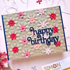 Simon Says Stamp Dainty Floral Vine Wafer Dies s1011 Moments in Time Birthday Card