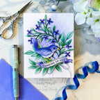 Simon Says Stamp Dainty Floral Vine Wafer Dies s1011 Moments in Time Thinking of You Card | color-code:ALT05