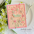 Simon Says Stamp Dainty Floral Vine Wafer Dies s1011 Moments in Time Hello Card