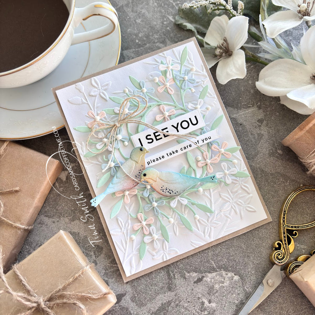Simon Says Stamp Dainty Floral Vine Wafer Dies s1011 Moments in Time I See You Card | color-code:ALT03