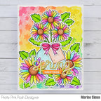 Pretty Pink Posh Spring Script Die spring greetings