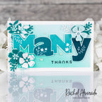 Simon Says Stamp Dancing Meadows Wafer Dies 1662sd Shine On Rachel Alvarado Teal Many Thanks Card | color-code:ALT07