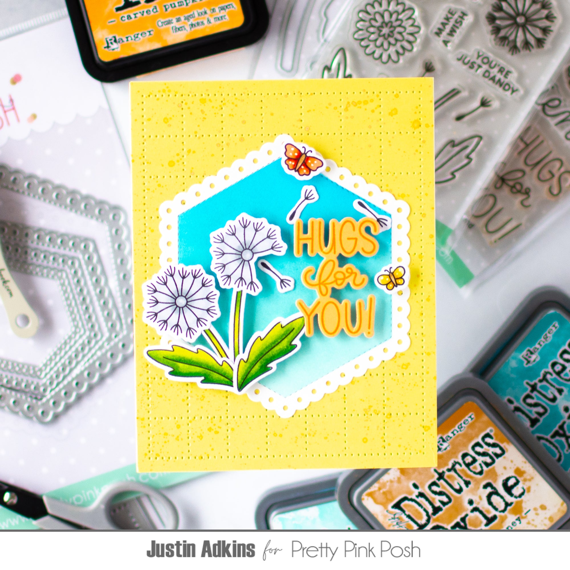 Pretty Pink Posh Dandelions Clear Stamps