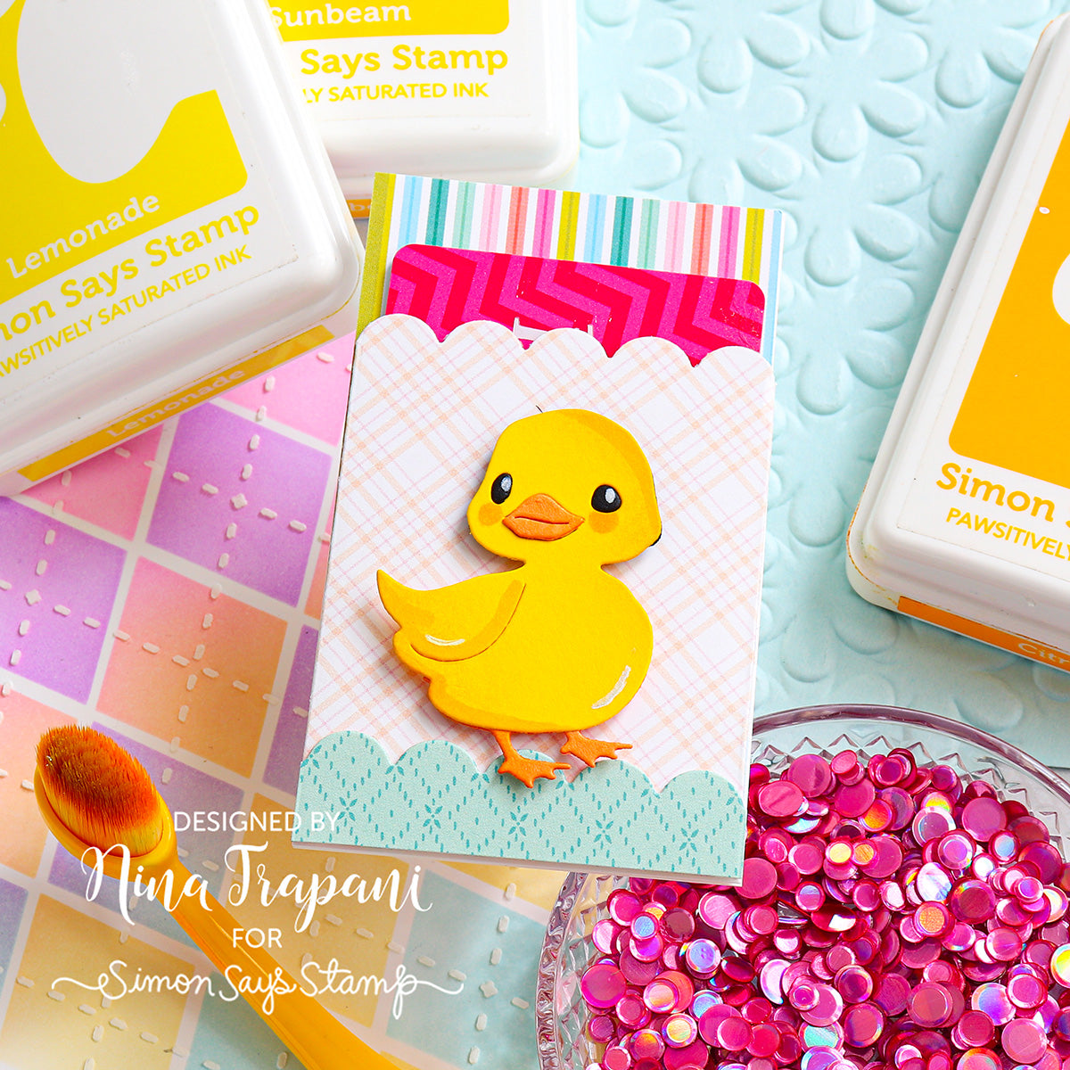 Simon Says Stamp Darling Duckling Wafer Dies s1023 Rain or Shine Cute Gift Card Holder | color-code:ALT02