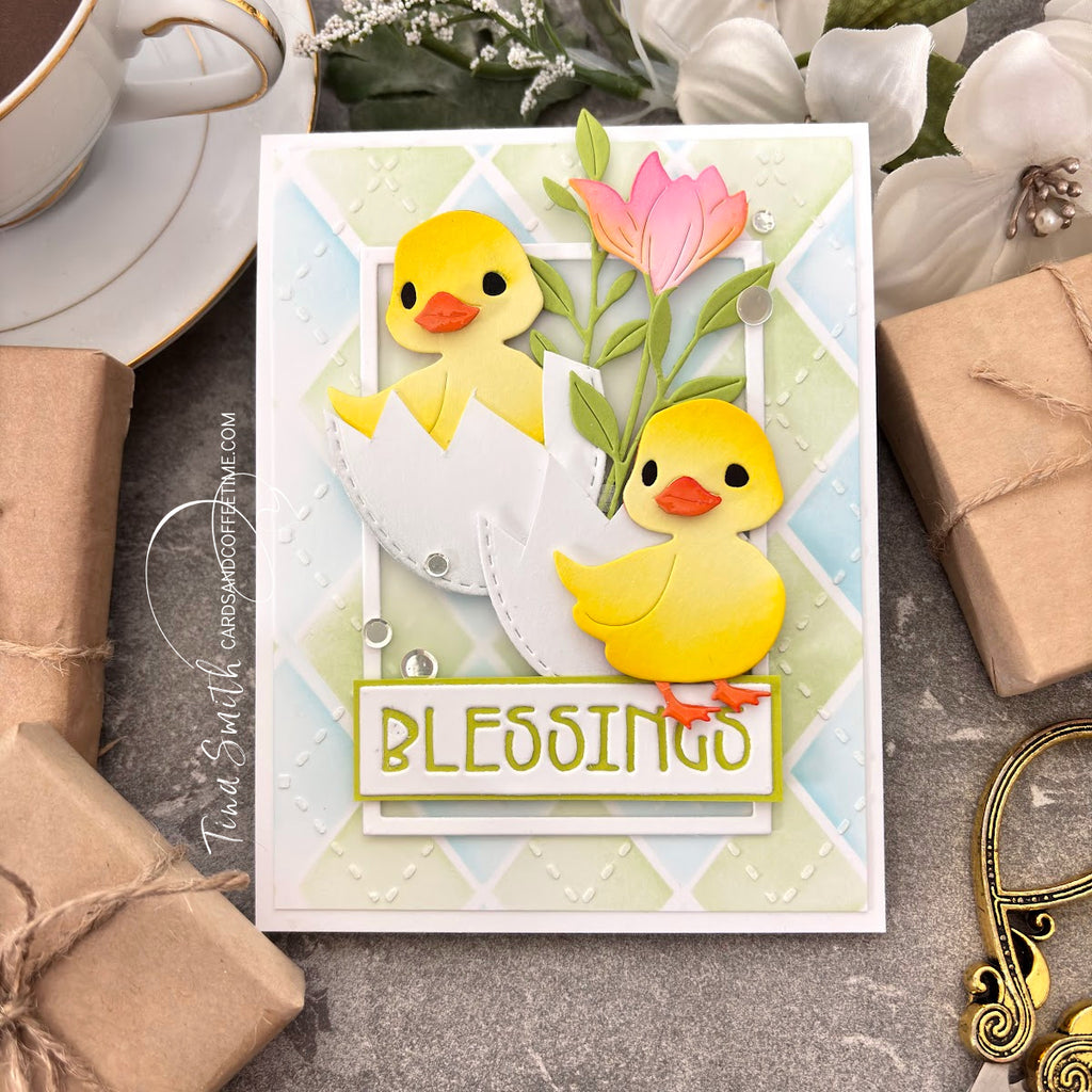 Simon Says Stamp Darling Duckling Wafer Dies s1023 Rain or Shine Easter Card | color-code:ALT06