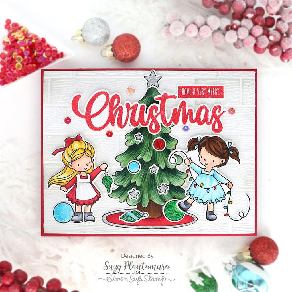 Simon Says Stamp Deck The Halls Wafer Dies sssd112902c Season Of Wonder Christmas Card