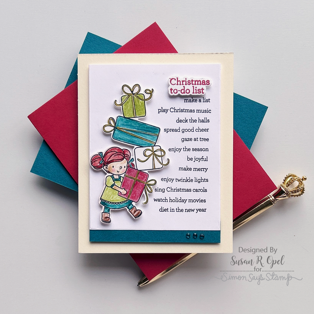 Simon Says Stamp Deck The Halls Wafer Dies sssd112902c Season Of Wonder Christmas Card