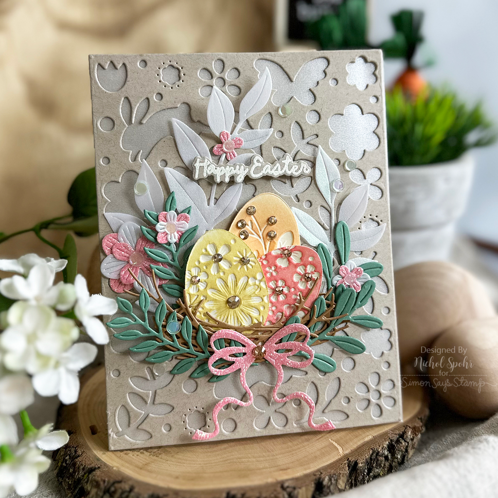 Simon Says Stamp Decorated Eggs Wafer Dies s1008 Favorite Things Easter Card | color-code:ALT06
