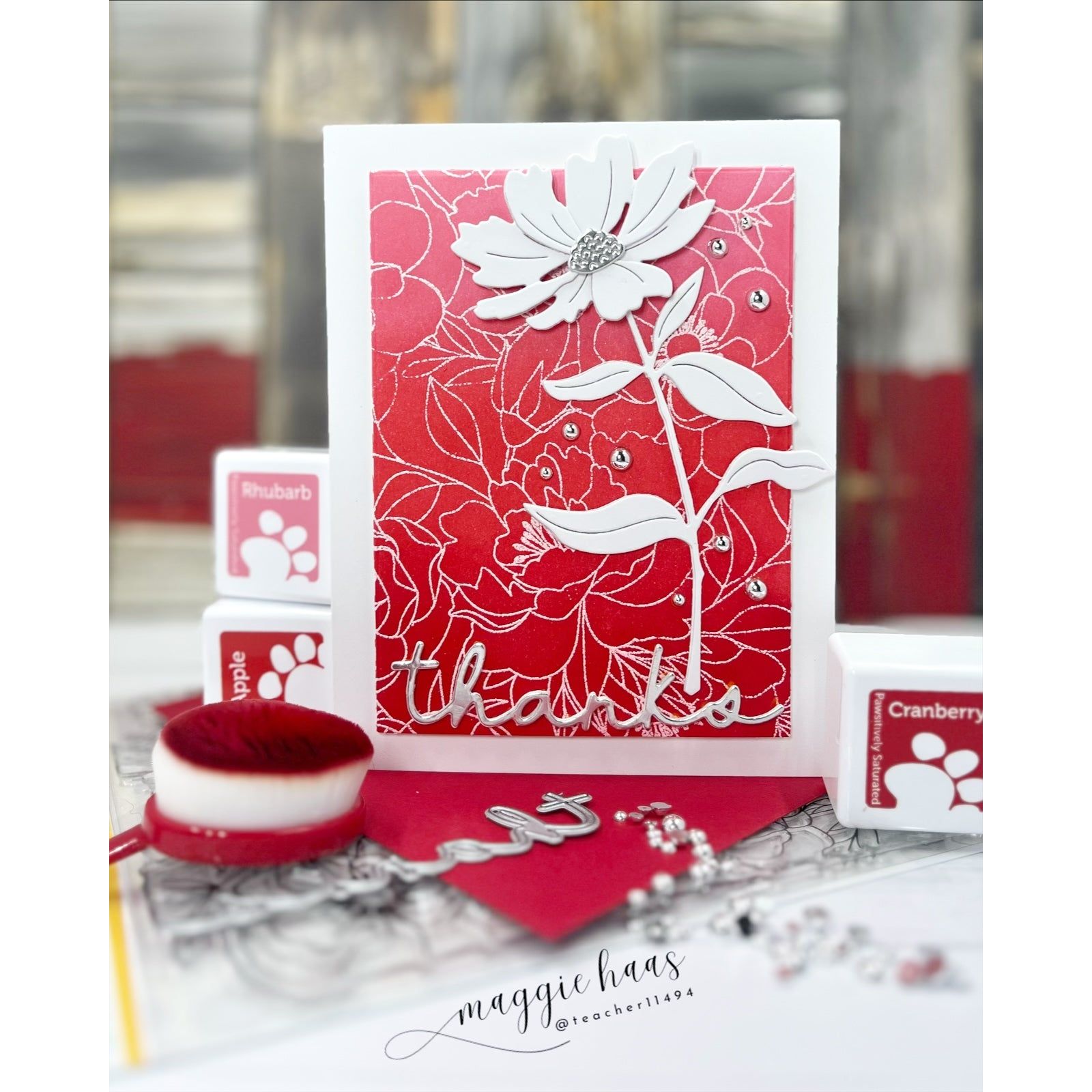 Simon Says Clear Stamps Delicate Blossoms 2230ssc Happy Camper Thanks Card