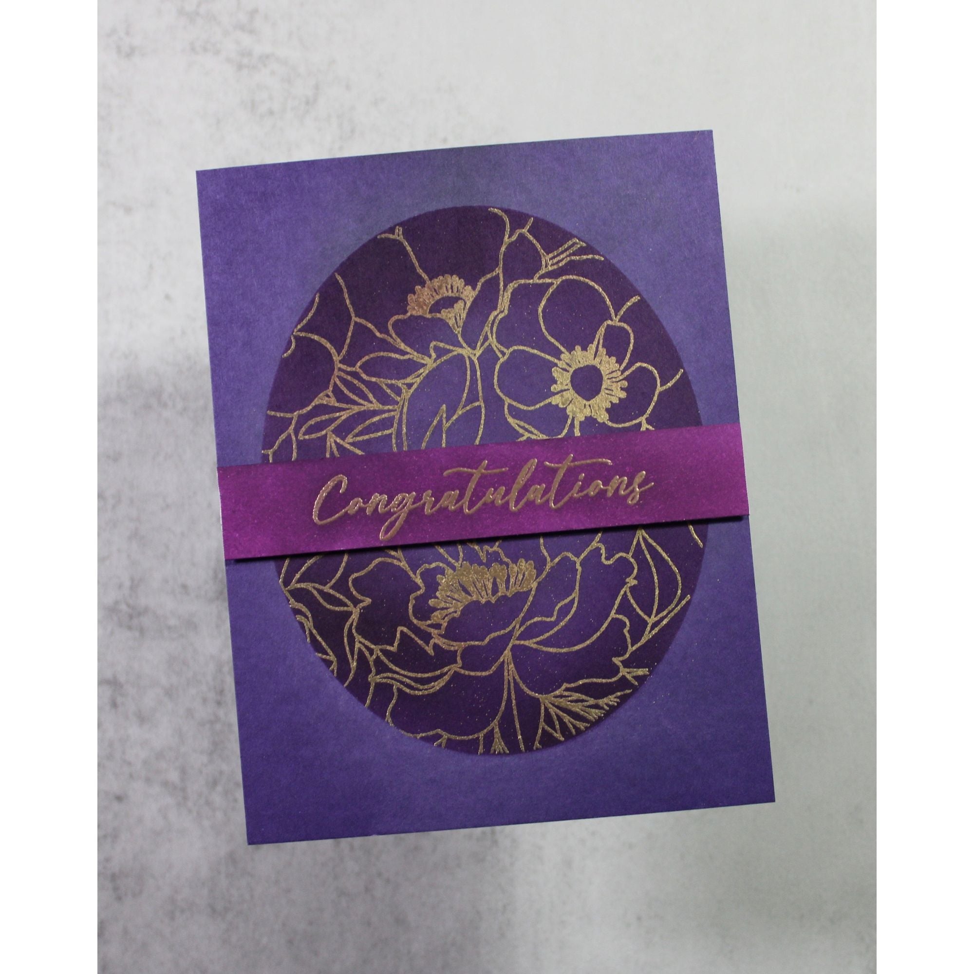 Simon Says Stamps and Dies Delicate Blossoms set1029db Happy Camper Congratulations Card