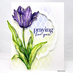 Simon Says Stamp Stencil Delicate Lattice 1091st Praying for You Card