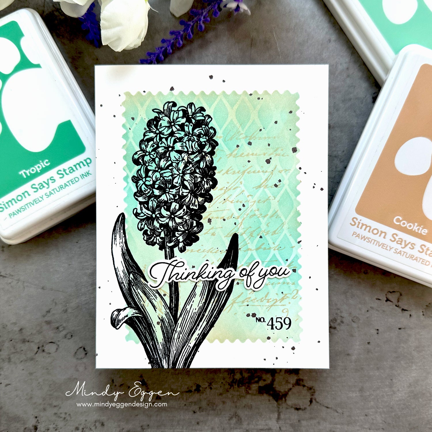 Simon Says Stamp Stencil Delicate Lattice 1091st Thinking of You Card | color-code:ALT03