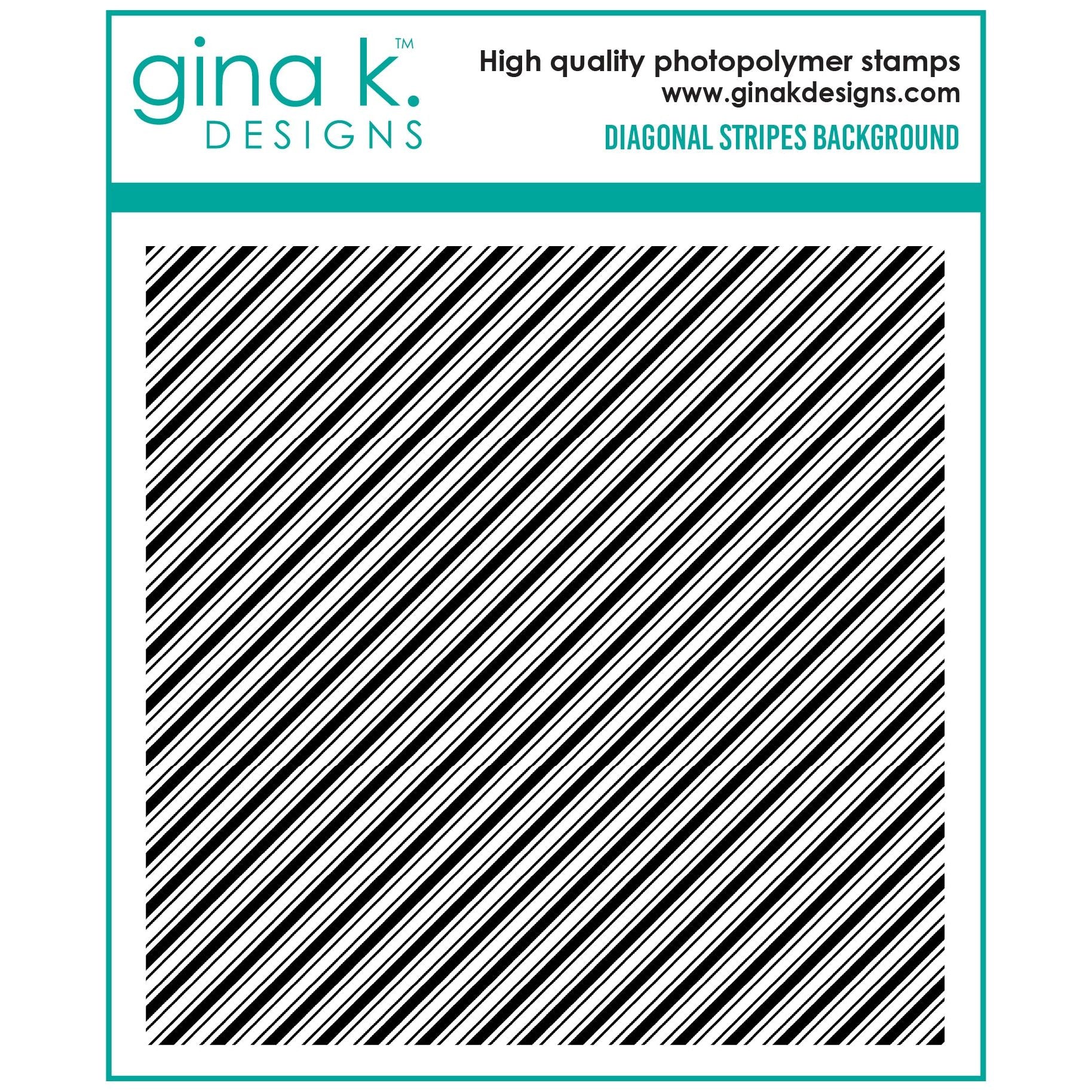 Gina K Designs Diagonal Stripes Background Clear Stamp gkd194