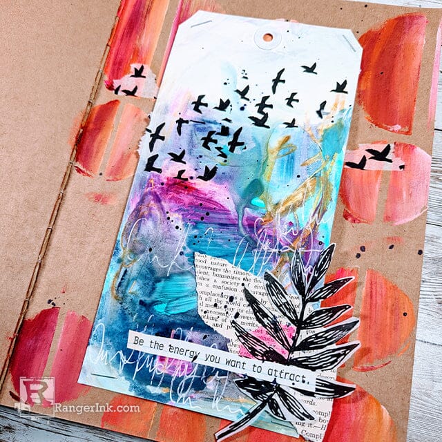 Dina Wakley Ranger SET 2 Typed MEdia Ledgers mda79040 Multi Layered Journal Page | color-code:ALT01