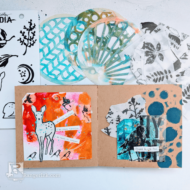 Dina Wakley Ranger The Forest Collage Paper mda85973 Fall Inspired Tags | color-code:ALT02
