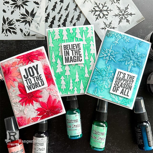 Tim Holtz Distress Holiday Mica Stain Set 6 Ranger tsck84372 Christmas Cards | color-code:ALT03