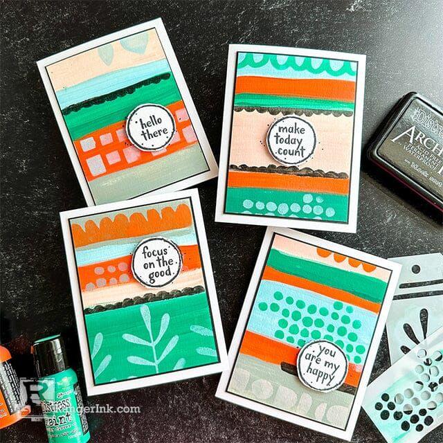 Tim Holtz Flip Top Distress Paint Ripe Persimmon Ranger TDF53200 Summer Card Set | color-code:ALT01
