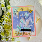 Simon Says Stamp Distressed Parisian Frame Wafer Dies 1292sdc Blessed Card