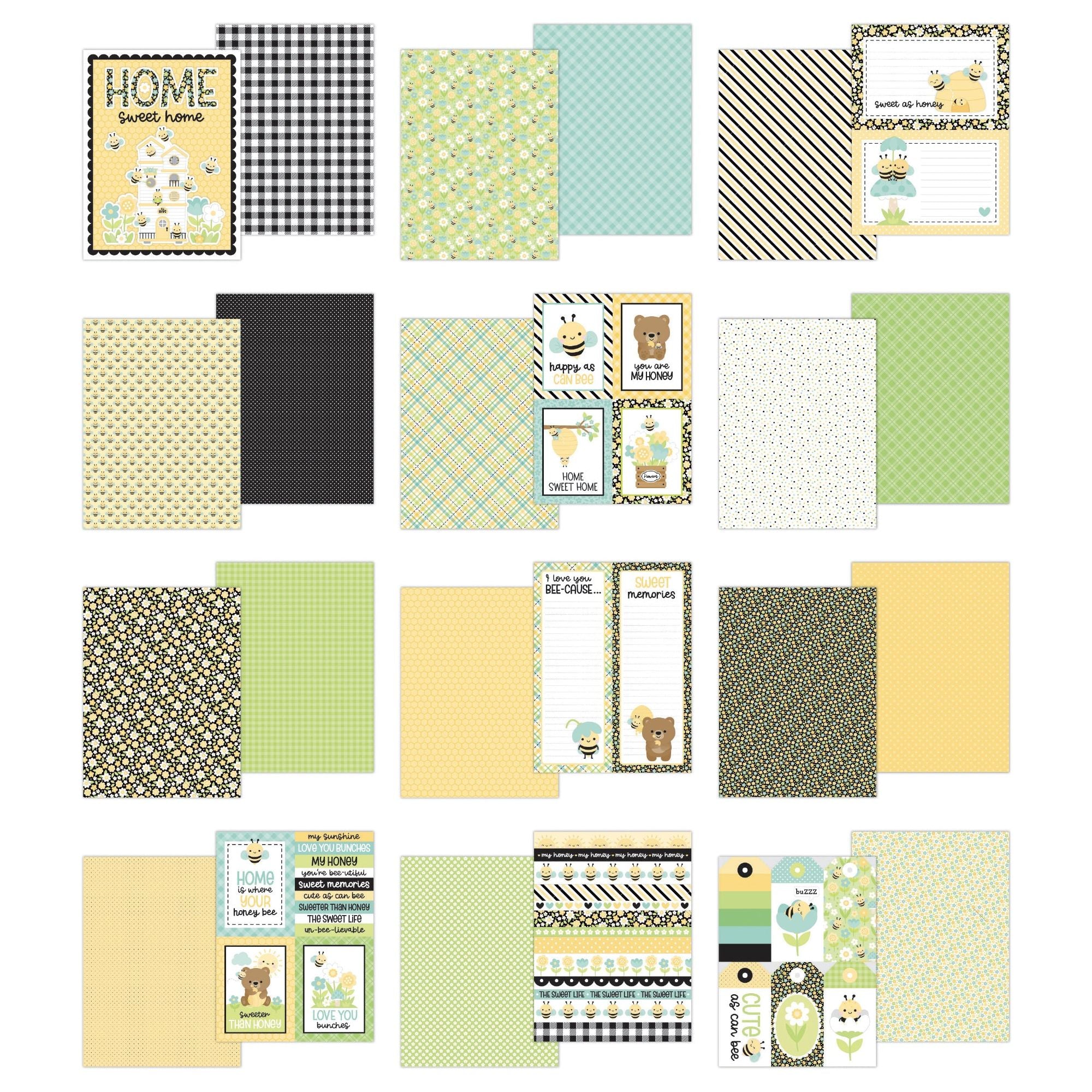 Doodlebug Bee Happy 6x8 Inch Paper Pad 8843 all
