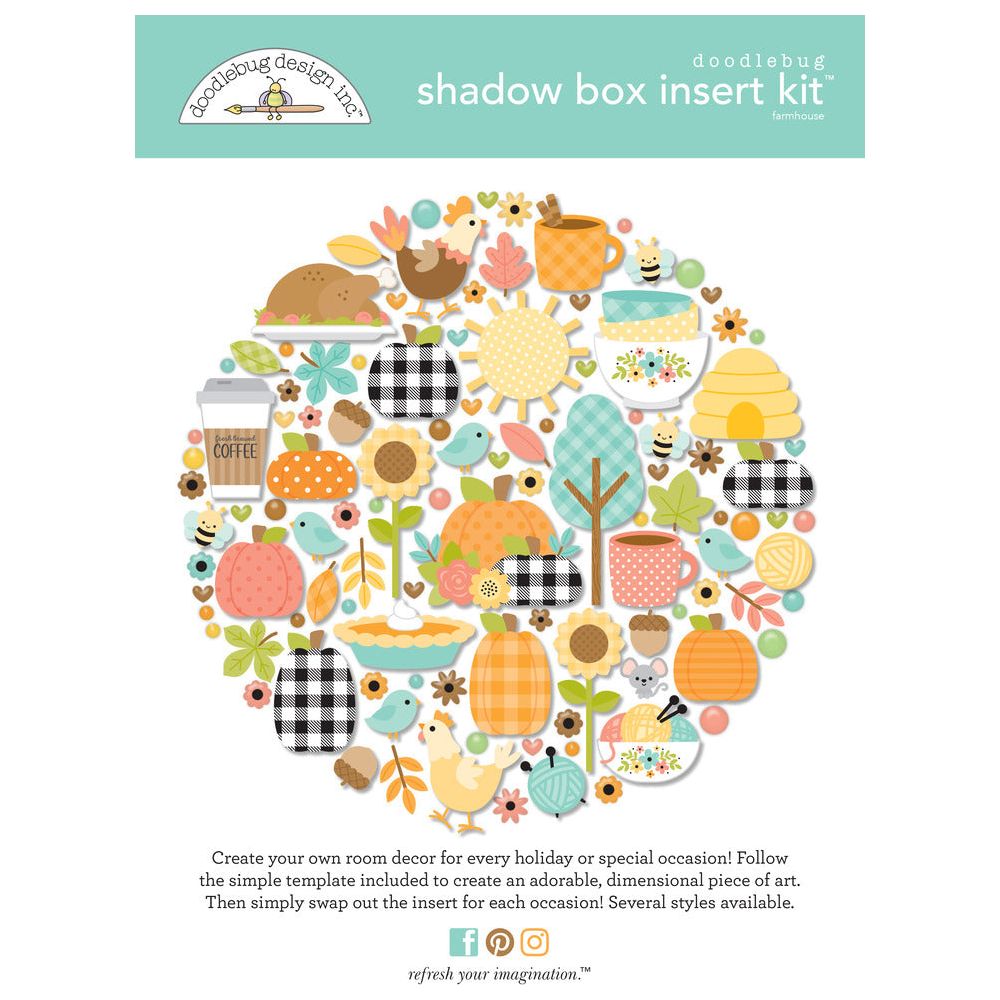 Doodlebug Farmhouse Shadow Box Kit 8666