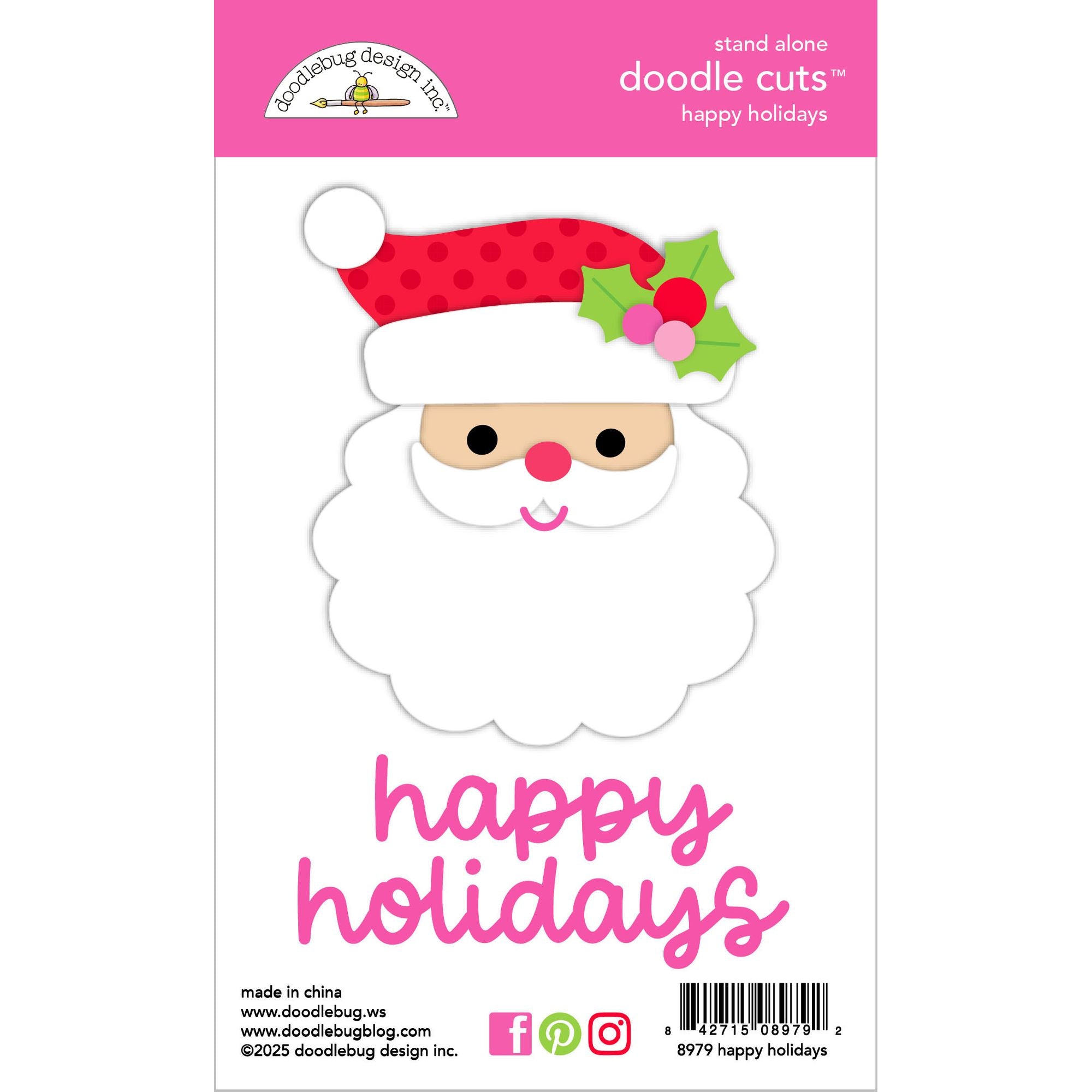 Doodlebug Happy Holidays Doodle Cuts Dies 8979