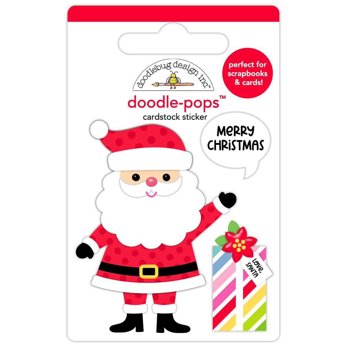 Doodlebug Hello Santa Doodle-Pops 3D Stickers 8958