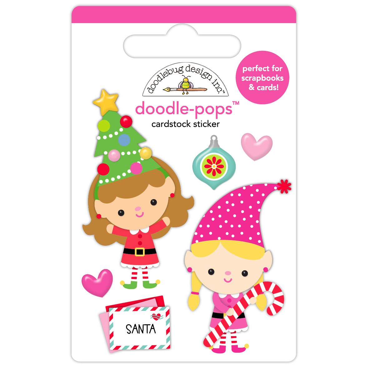 Doodlebug Playful Pixies Doodle-Pops 3D Stickers 8957
