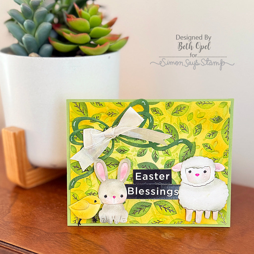 Simon Says Stamp Double Loop Bow Wafer Dies 1557sd Beautiful Moments Easter Card