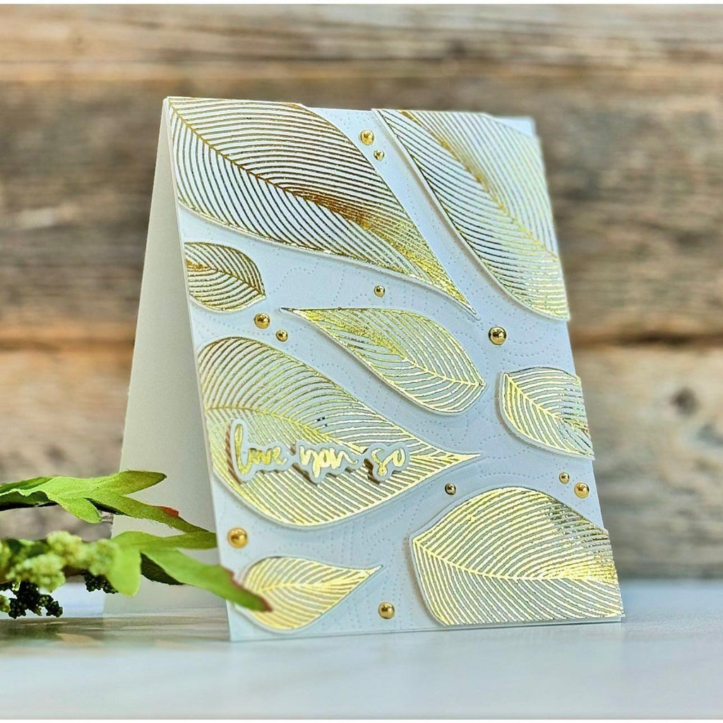 Simon Says Stamps and Dies Dreamy Leaves set752dl Be Bold Love You Card