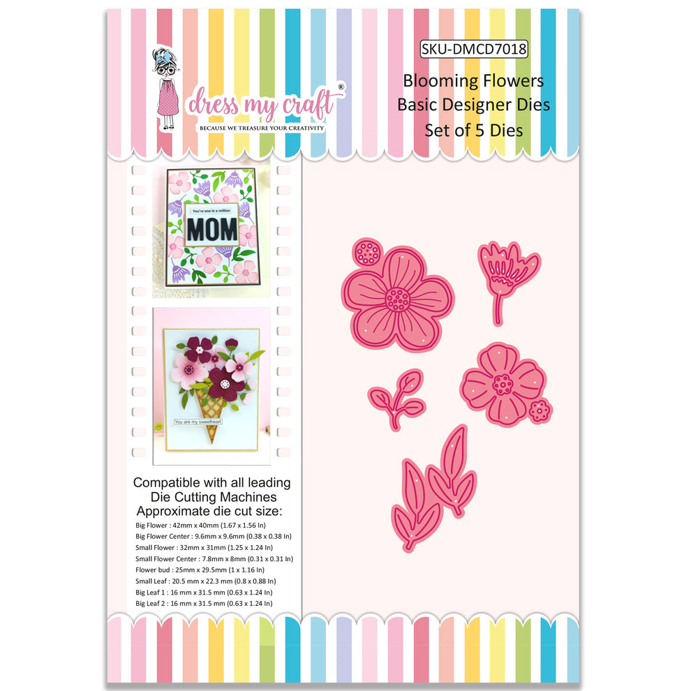 Dress My Craft Blooming Flowers Dies dmcd7018