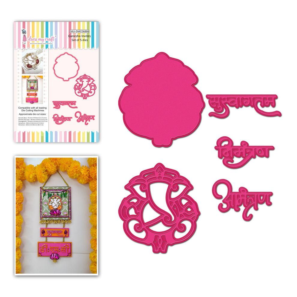Dress My Craft Ganesha Invites Dies dmcd6886